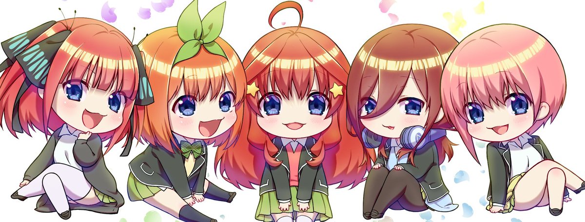 中野一花 ,中野五月 ,中野三玖 ,中野二乃 ,中野四葉 「再掲となり