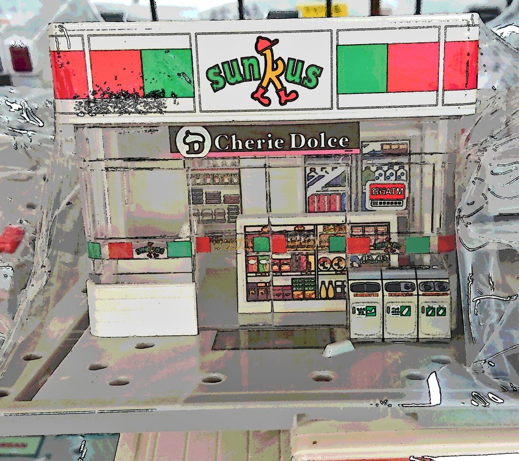 数年前の写真📸 トミカタウンのサンクスの模型🏪 少し高かったのか