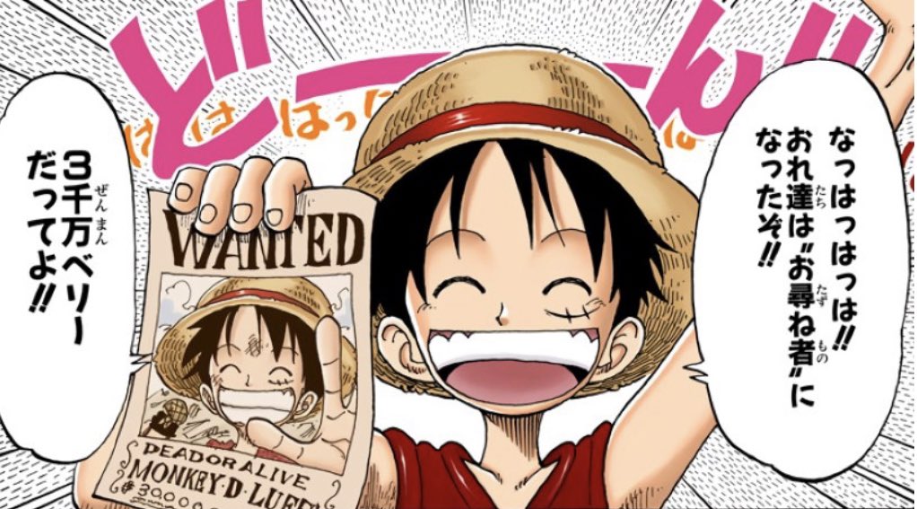 モンキー・D・ルフィ氏、懸賞金額が初頭手配時の100倍を達成!!!✨ 3000
