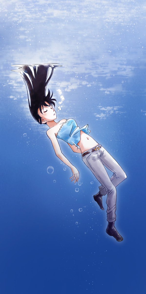 溺れる #毛利蘭 #蘭ちゃん #名探偵コナン #水平線上の陰謀