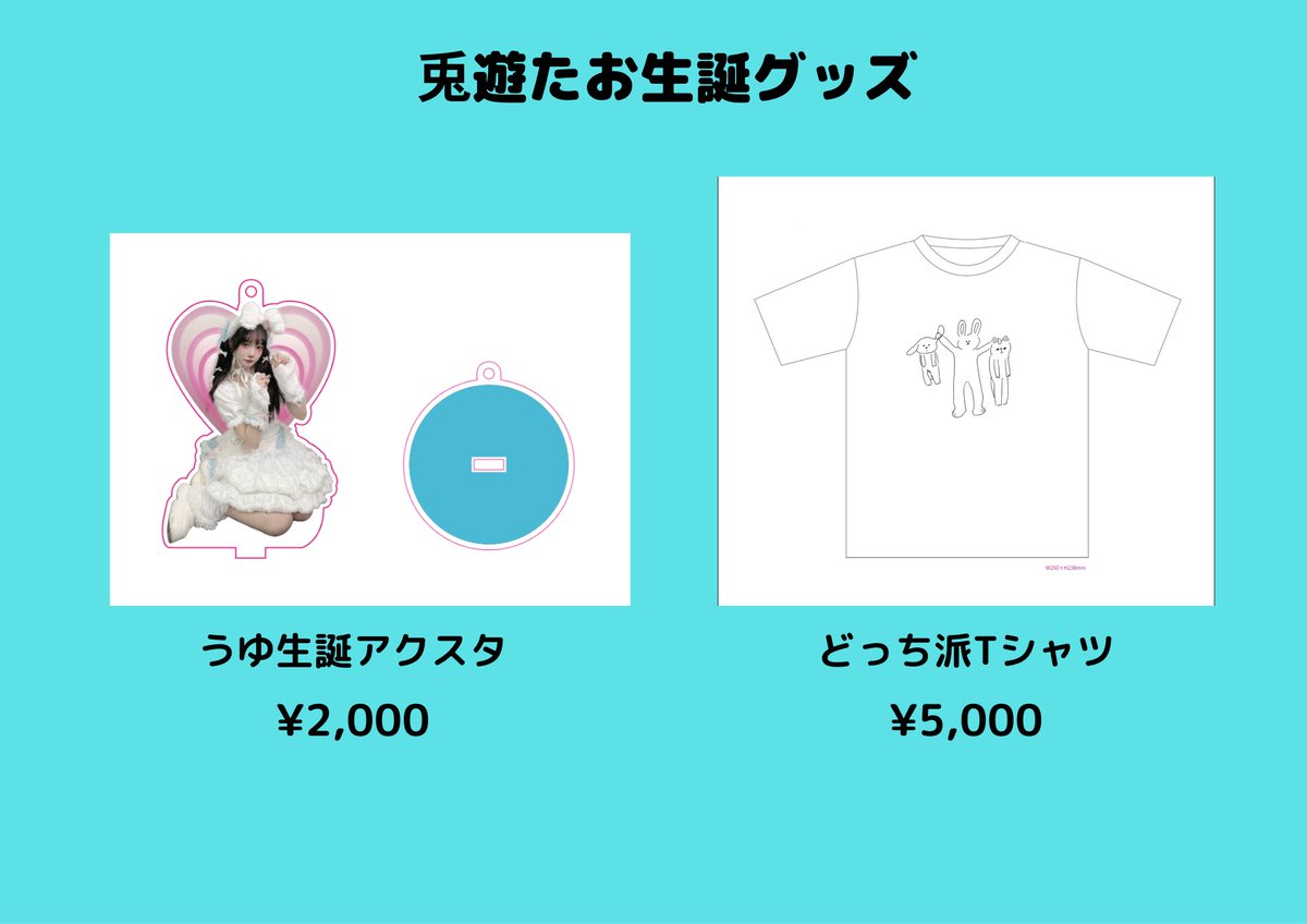 お知らせ】 逃げ水あむ、兎遊たお生誕グッズ受注販売決定！！ 追加で