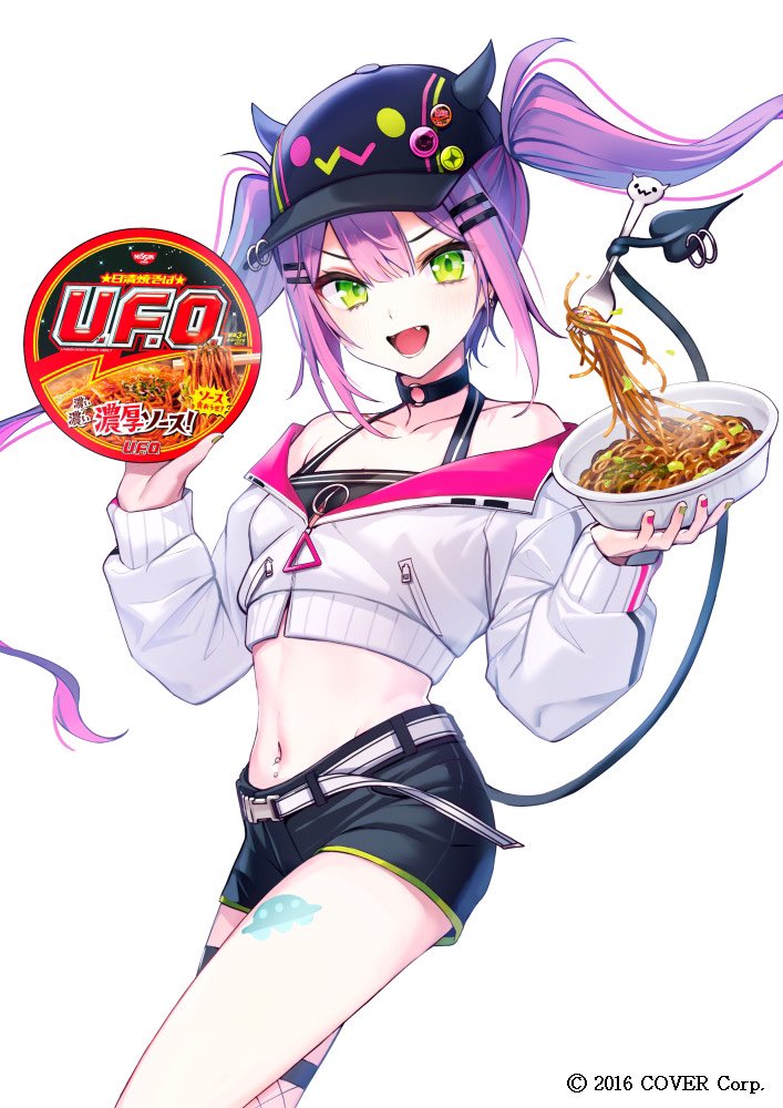 日清焼そばU.F.O.様と常闇トワ様のコラボイラストを担当いたしました