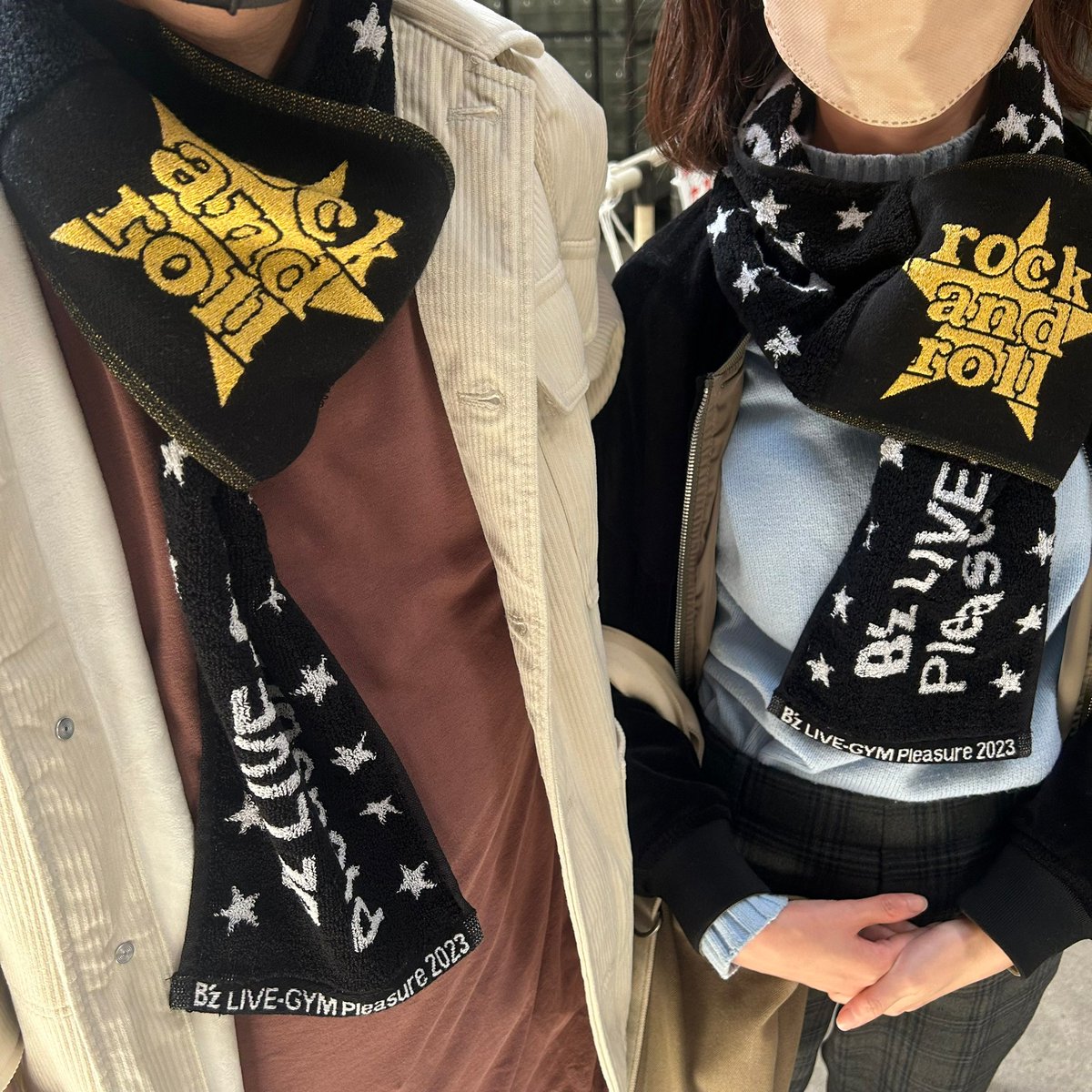 ループタオルを素敵に着こなす(付けこなす？)皆さん✨楽しんでくれてる