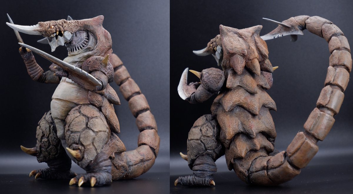 完成(1/2)】フルスクラッチ「裂刀怪獣バギラ」完成！「#電光超人