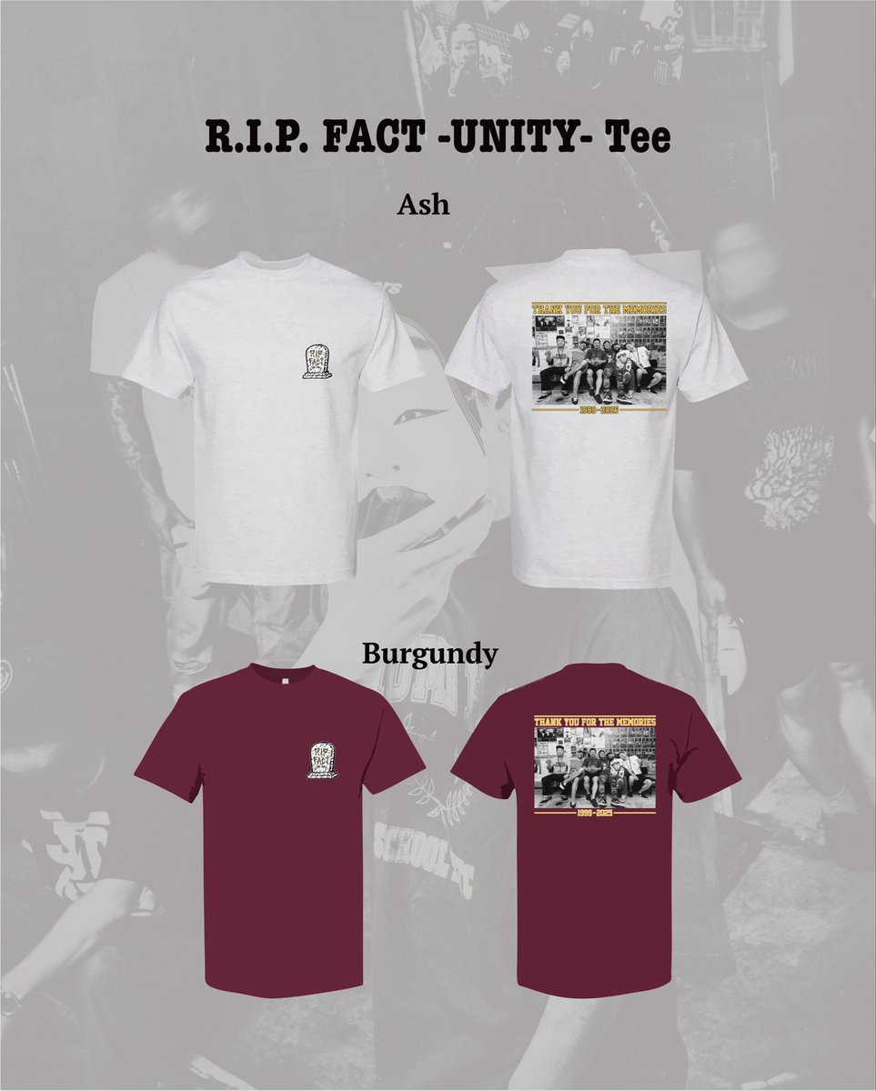 ラスト通販】 明日20:00より受注販売開始 New Merch •R.I.P. FACT
