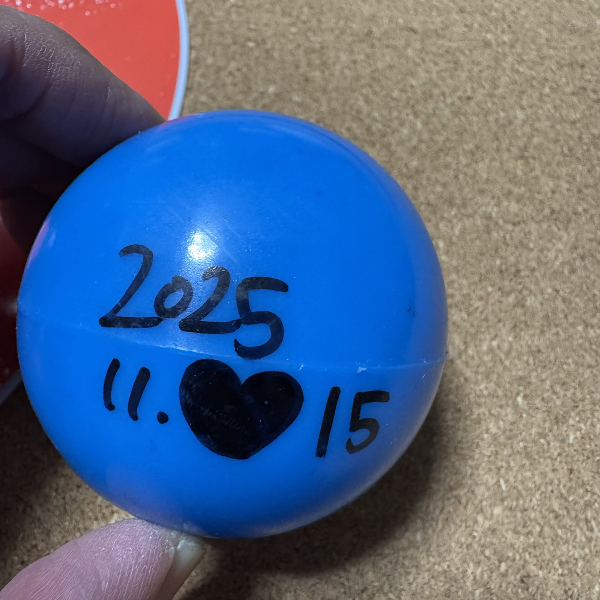 ゴンドラからASAが投げてくれてGETしたサインボールは「RUKA」のサイン