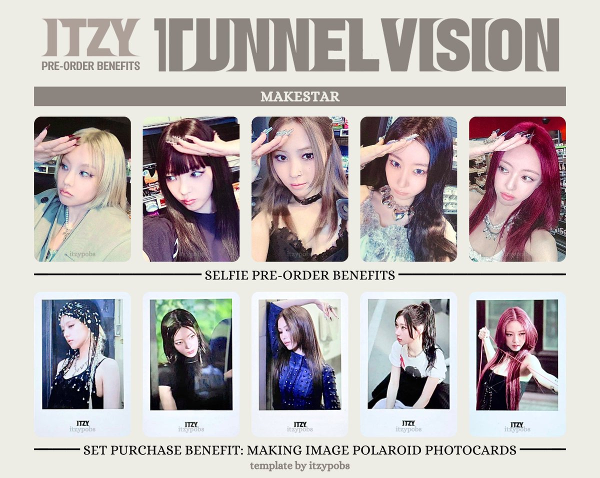 itzy TUNNELVISION makestar 両面トレカ 5枚セット ITZY TUNNEL VISION WITHMUU MAKESTAR YES24 PRE ALBUM POB OFFICIAL