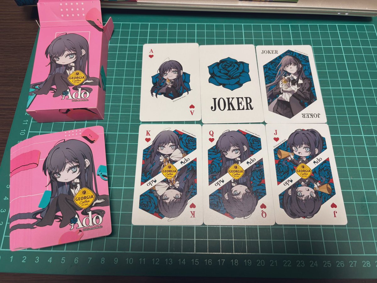 ジョージアAdoトランプ♠️♦️♥️♣️ 全種類開けてみました🐻 箱と