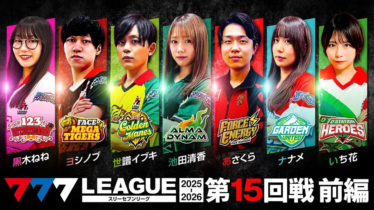 📺#777リーグ 動画公開のお知らせ📺 【777リーグ3rd - 第15回戦 (1/2