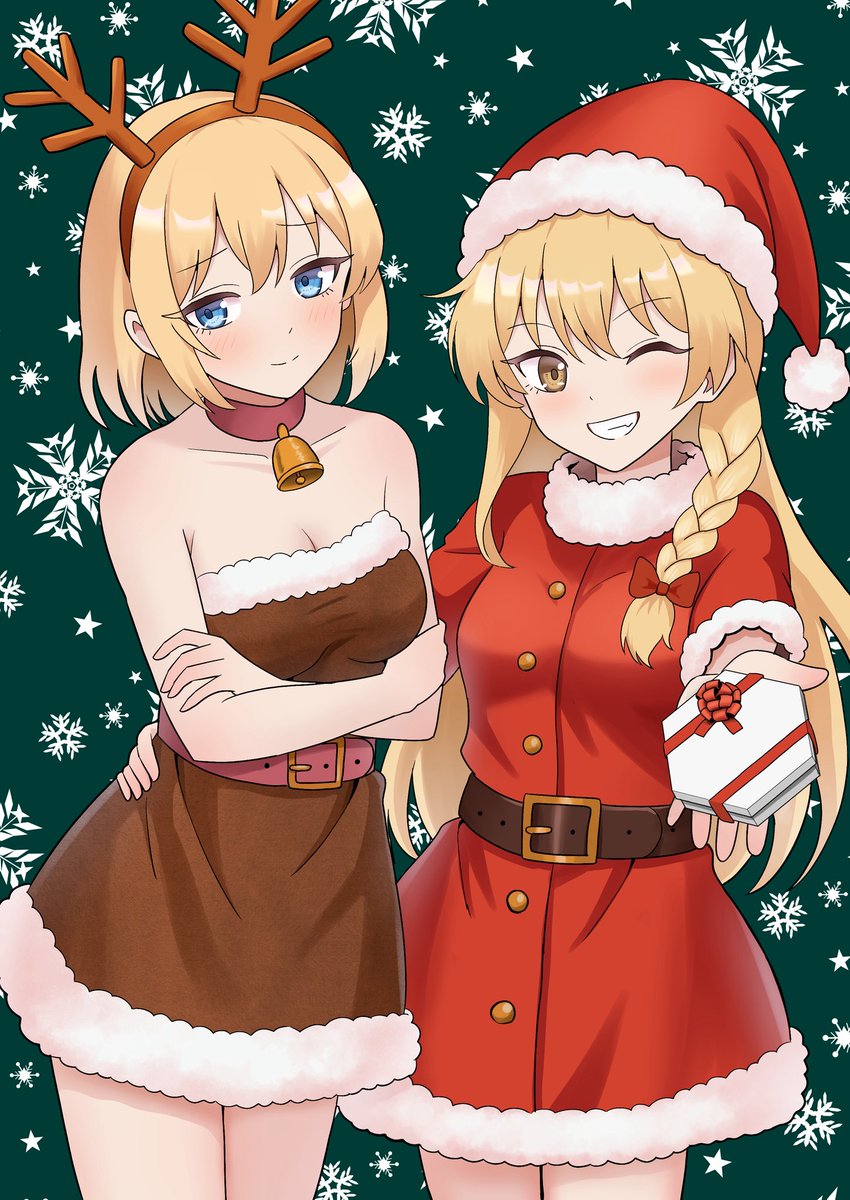 マリアリのクリスマスイラストです！ #東方Projectᅠᅠᅠᅠ #霧雨魔