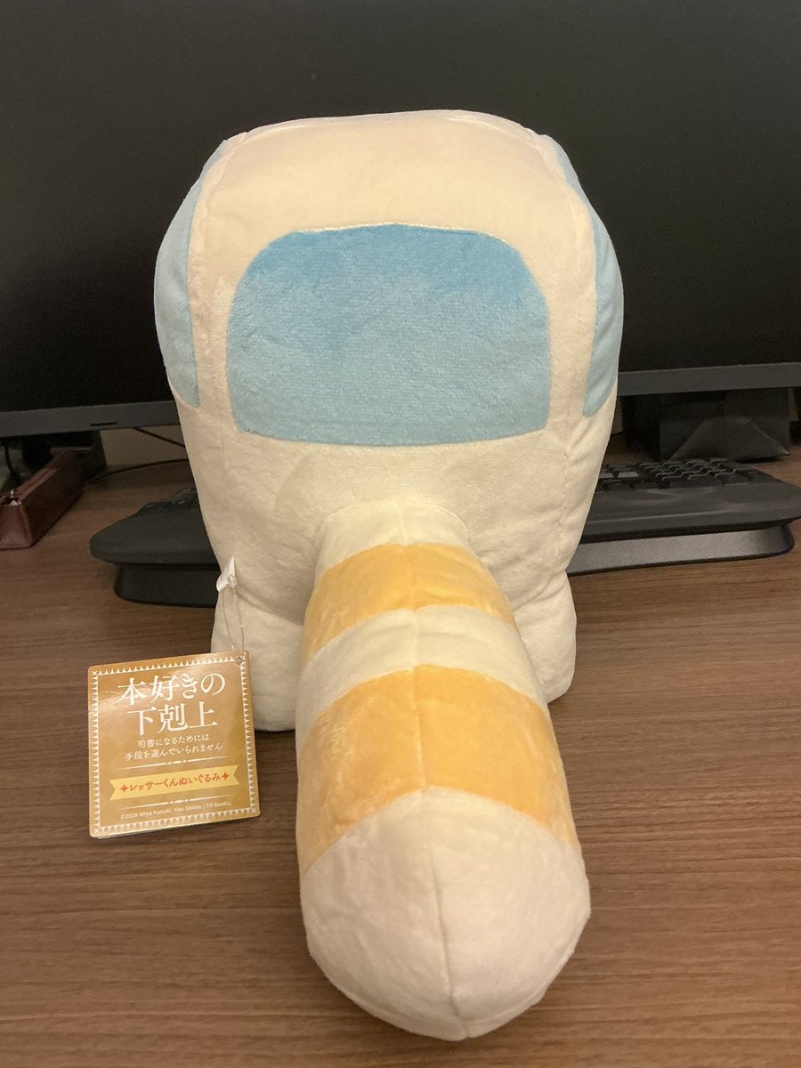 レッサーくんぬいぐるみ の見本が届きました。 早速撫で回してもっち