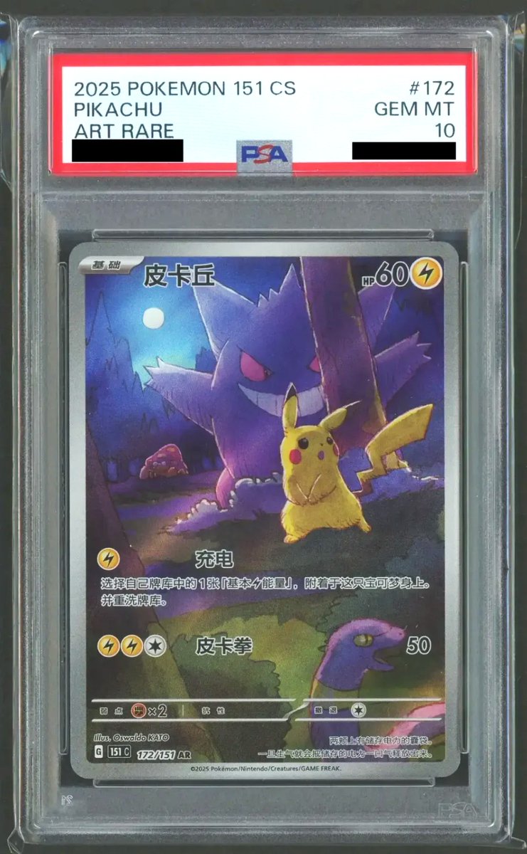 通販情報】 #ハレツー 通販では鑑定品も販売中📢✨ 【PSA10】皮卡丘