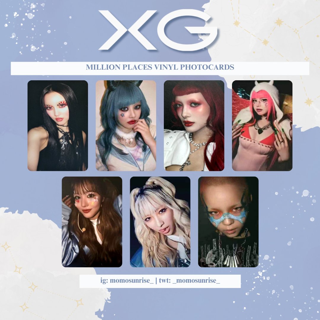 ✰♡ XG Million Places Vinyl Benefits - OT7 Photocard Template