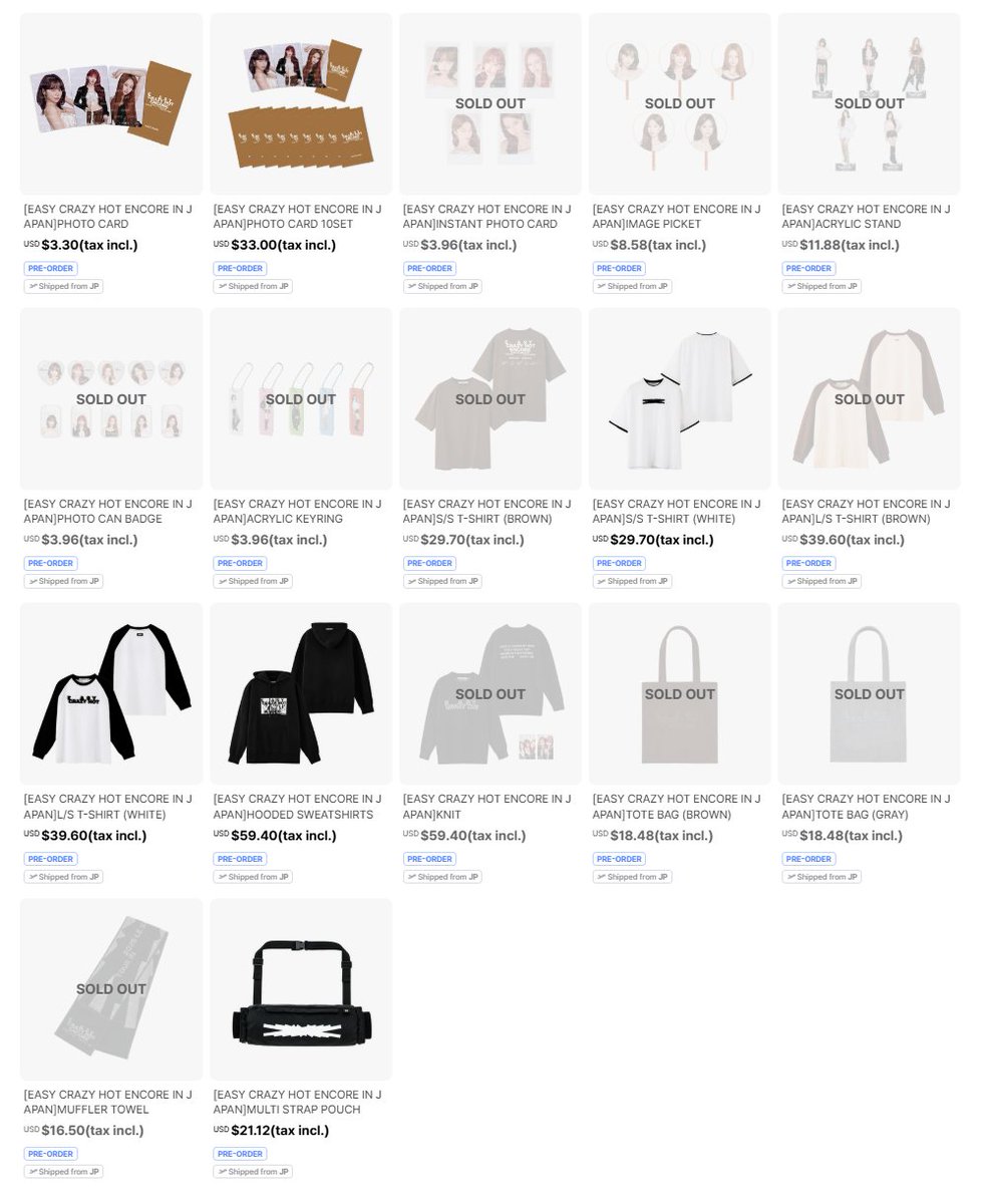 LE_SSERAFIM's official merch 