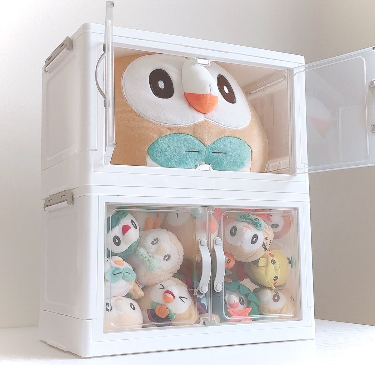 DAISOのジョイントできる扉付折りたたみ収納ケース、大変良い