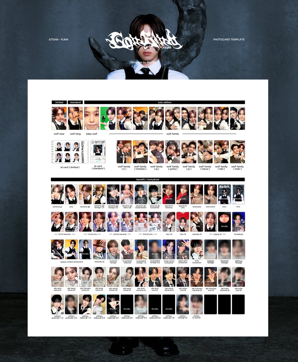 &TEAM 3rd Single 「Go in Blind (月狼)」 andteam photocard list