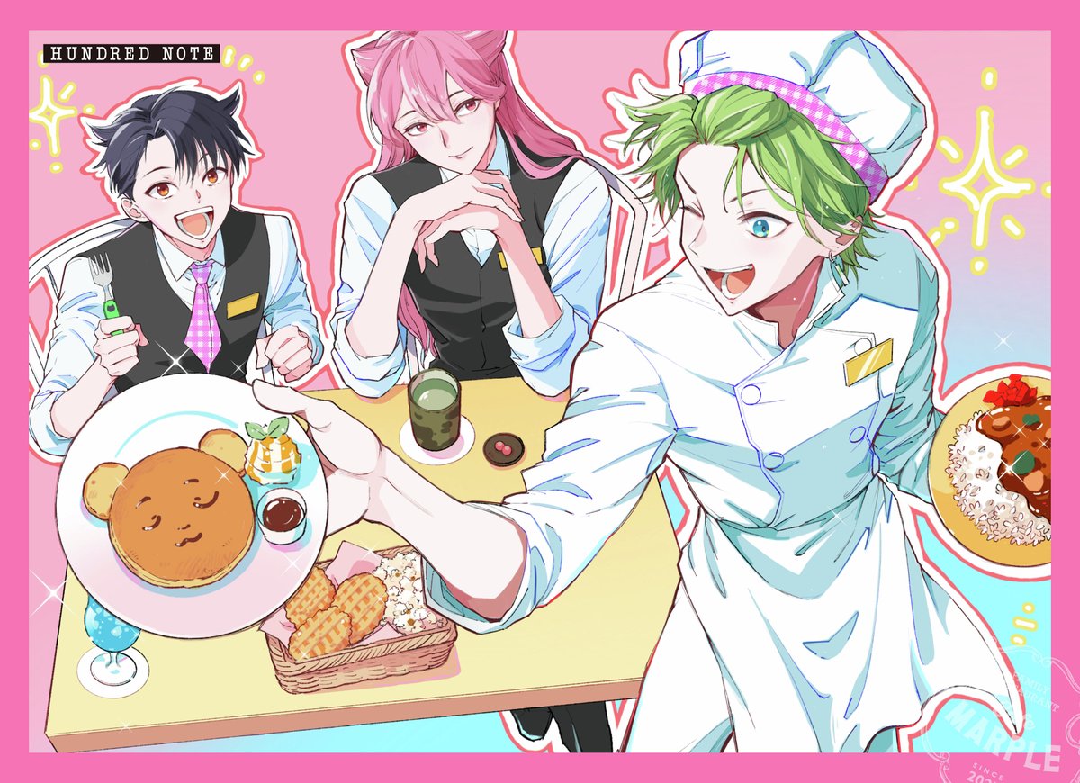 ハンドレコラボカフェ🍔🍹 会場では日替わりで 特別ボイスドラマを上映