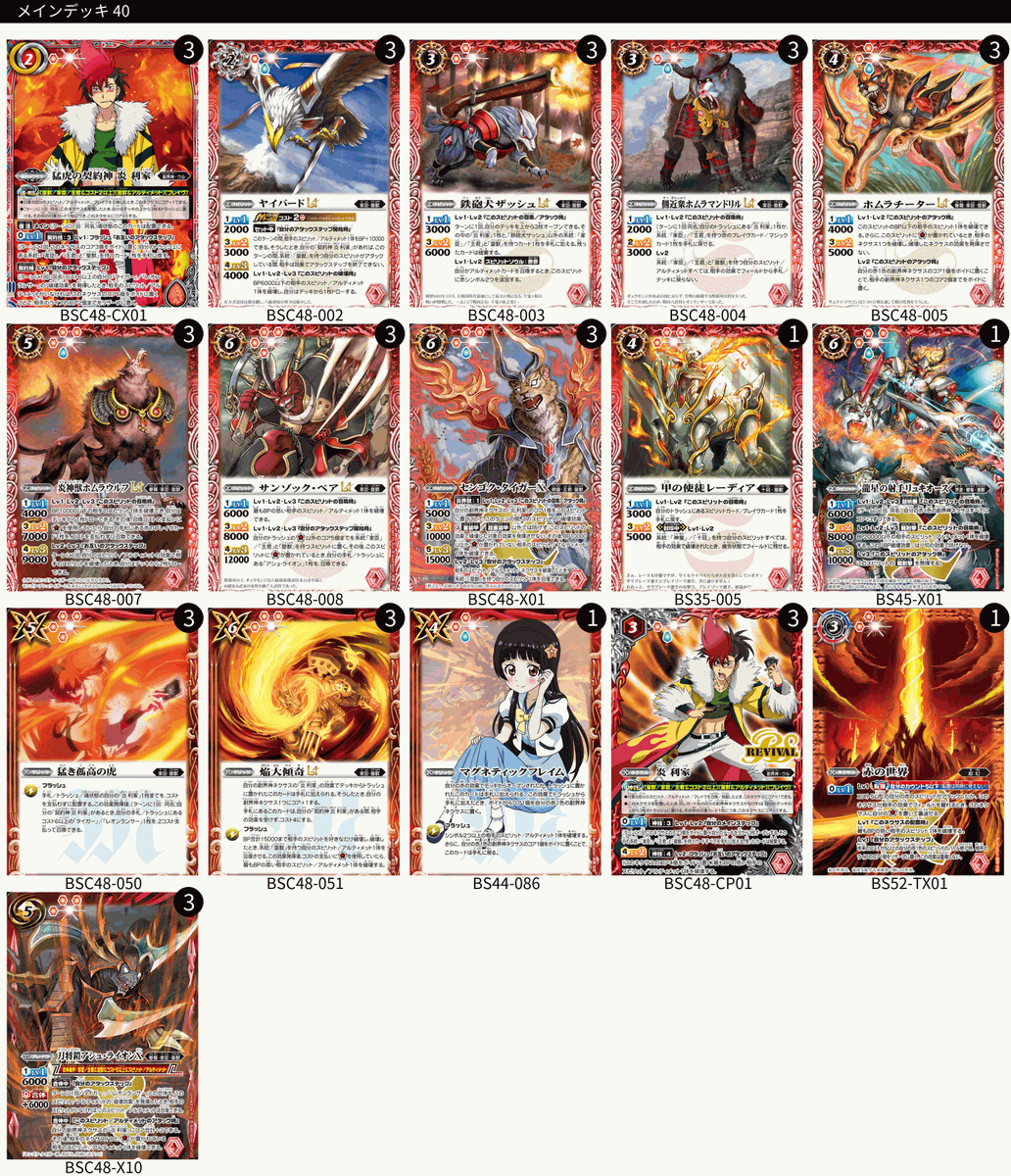 バトスピ】さあ、出てこい！ 俺のセンゴク・タイガー！炎 利家 デッキ