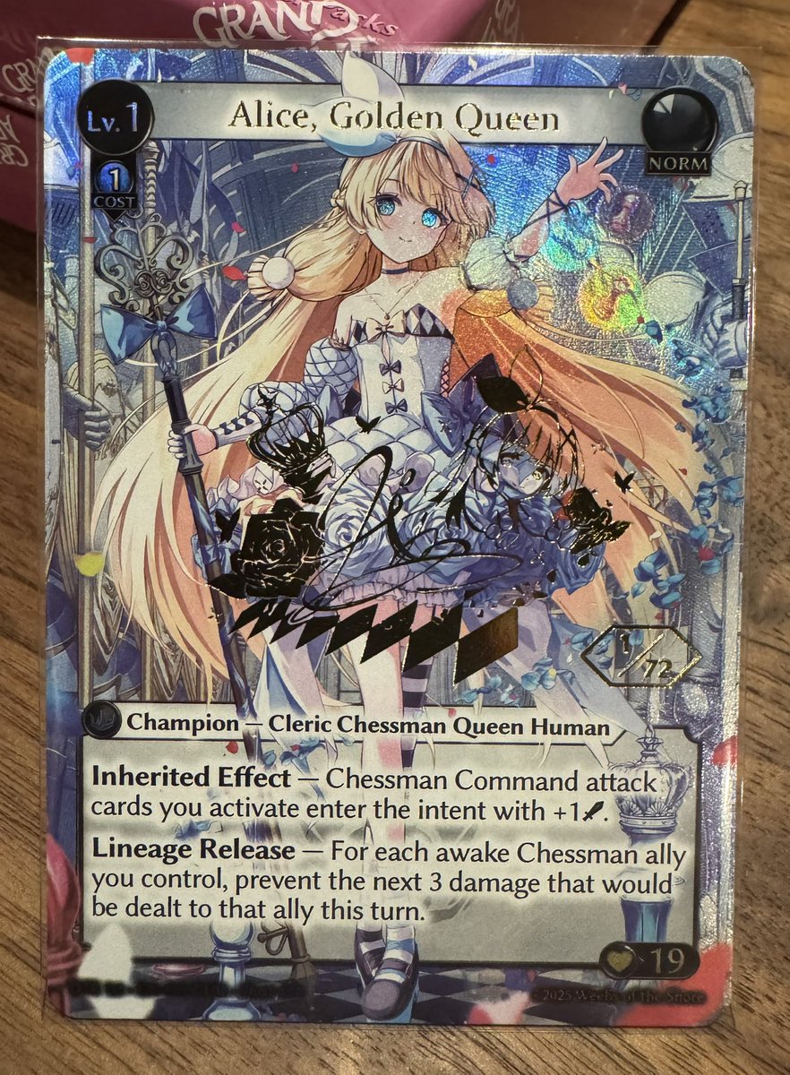 CUR】 Alice, Golden Queen 【No, 1/72】 CURアリス入荷しました