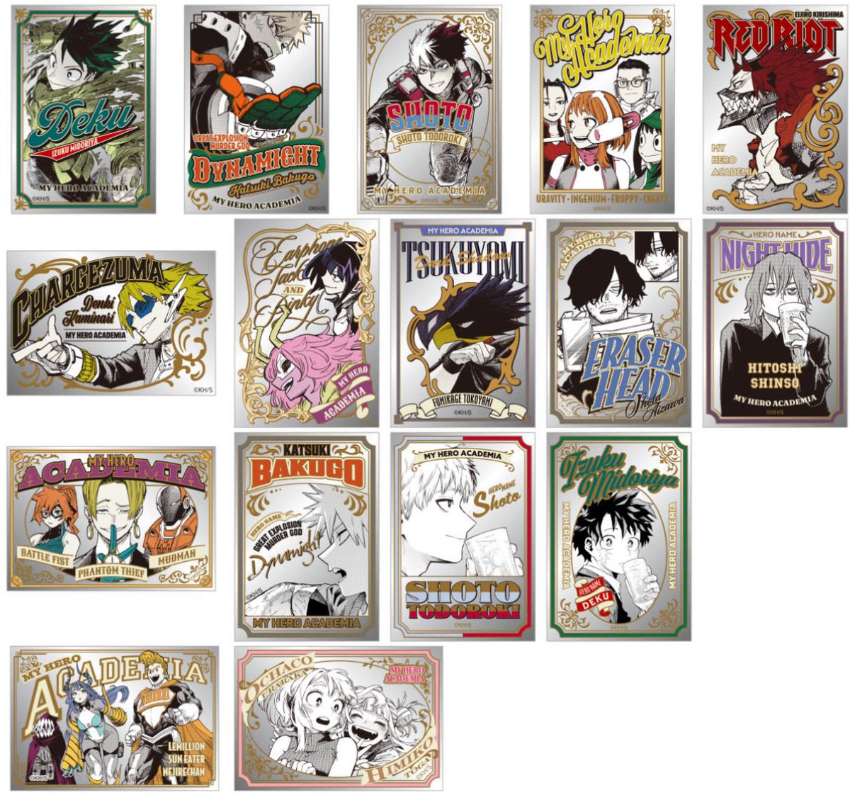 ヒロアカ原画展 大阪会場 新商品 パブミラー風アクリルステッカー