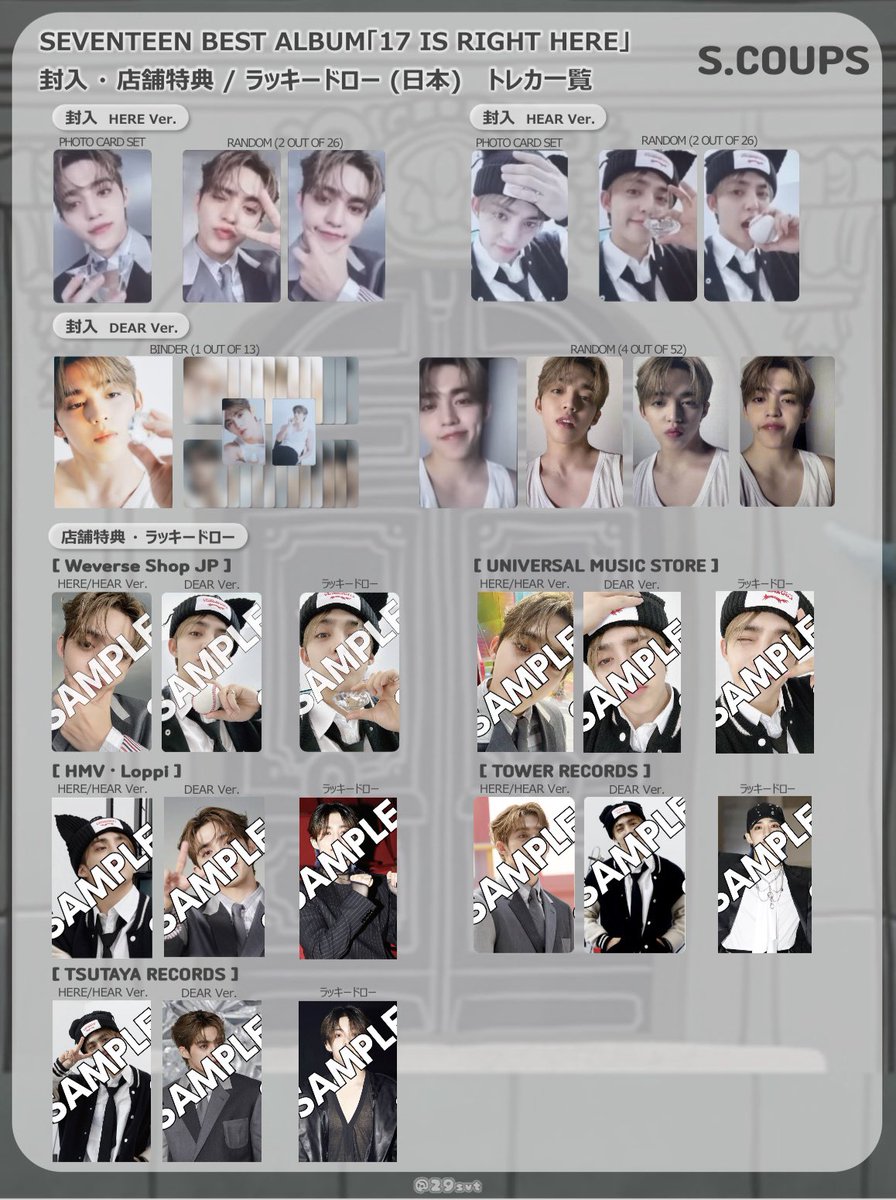 改 SEVENTEEN BEST ALBUM「17 IS RIGHT HERE」 セブチ 封入 店舗特典