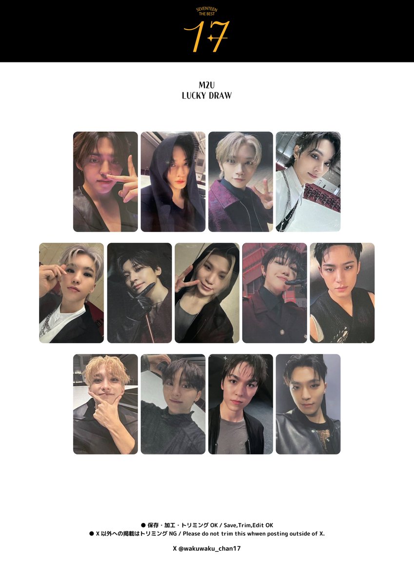 fml m2u トレカ セブチ seventeen ラキドロ コンプリート 韓国