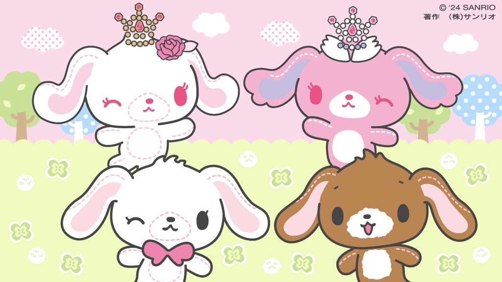 しろうさ 「今日はバニーズフィールドでのんびり過ごそう♪」 くろうさ