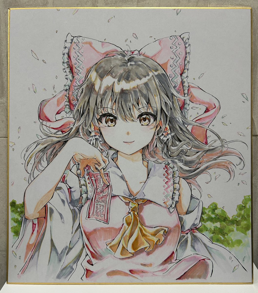 博麗霊夢 「霊夢さん東方祭の色紙#東方Project 」|菜乃はなのイラスト