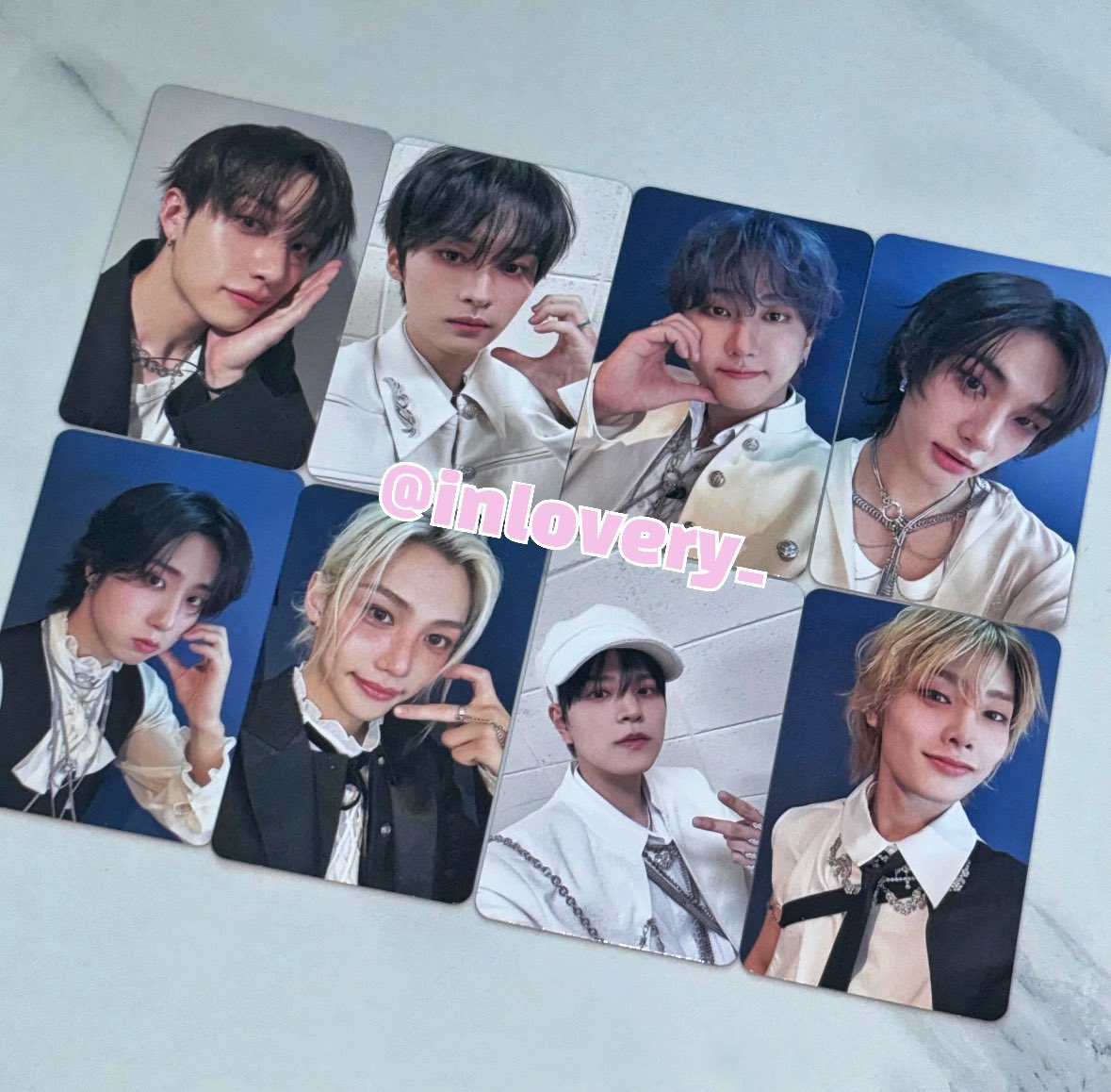 Stray Kids' photocards from the 