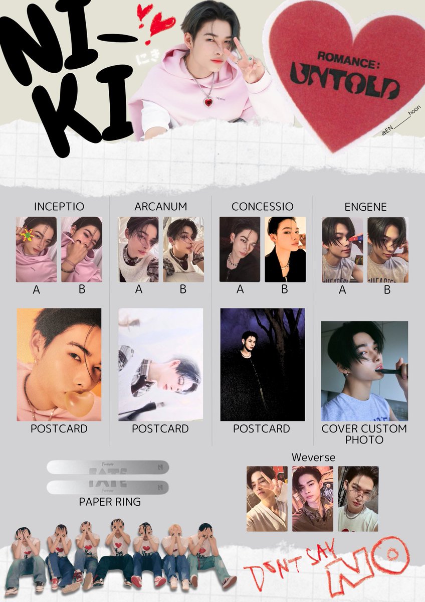 🍥⸝꙳ ⁡ ENHYPEN 2nd Studio Album ROMANCE : UNTOLD ⁡ NI-KI ニキ