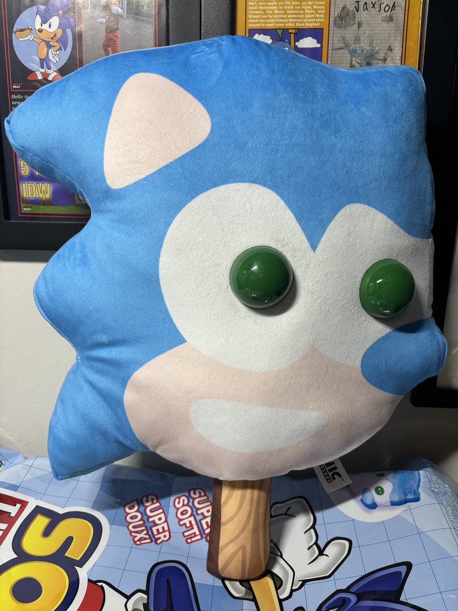 Picked up the new jumbo Sonic ice cream plush from gamestop. Now I
