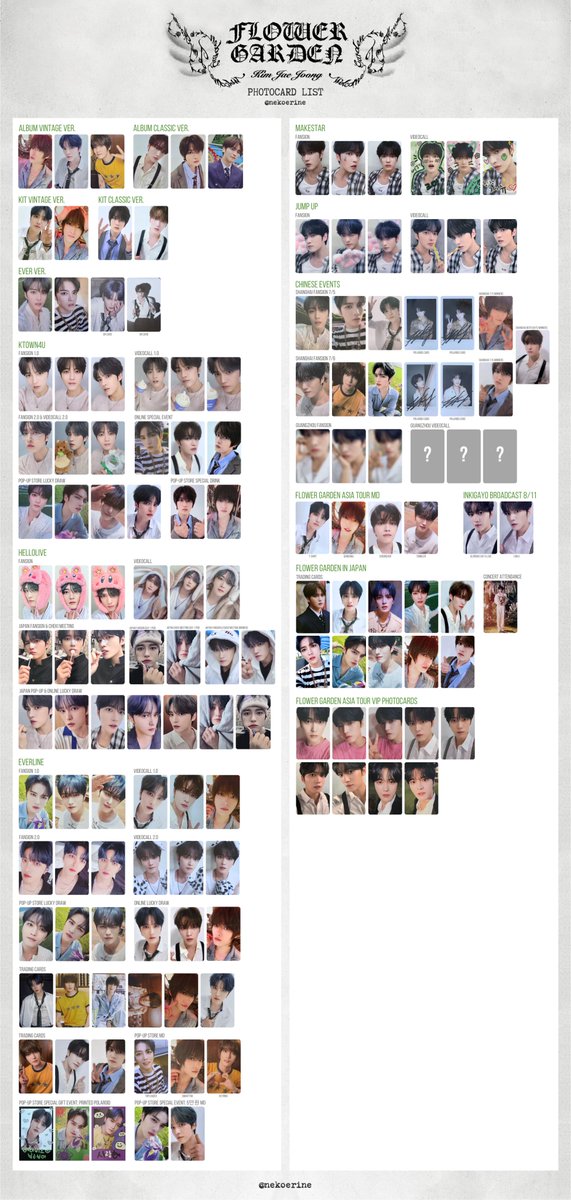 FLOWER トレカ　EVERLINE JAEJOONG GARDEN