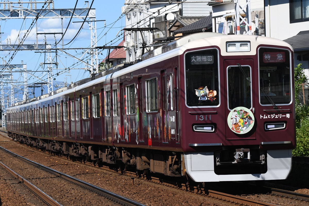 2024/8/23/ 阪急1300系 1311F 「トムとジェリー号」「トムとジェリー