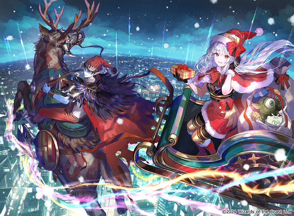 マジック：ザ・ギャザリング」クリスマスキャンペーン用アート描かせて