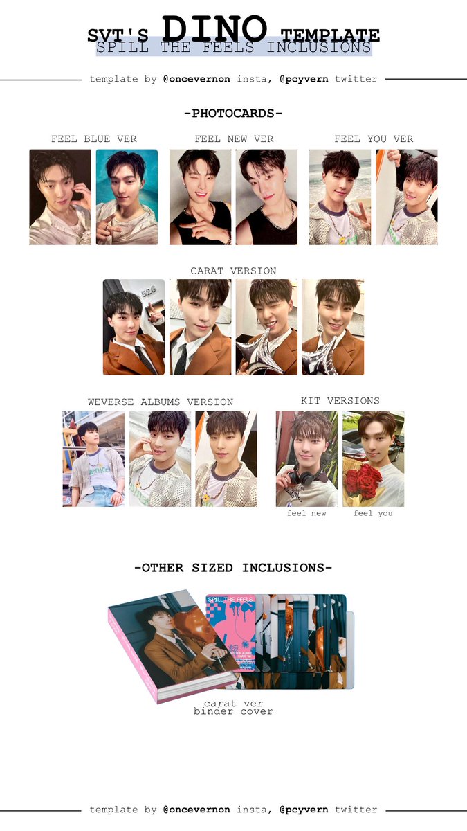 seventeen seungkwan, vernon, dino individual member templates for