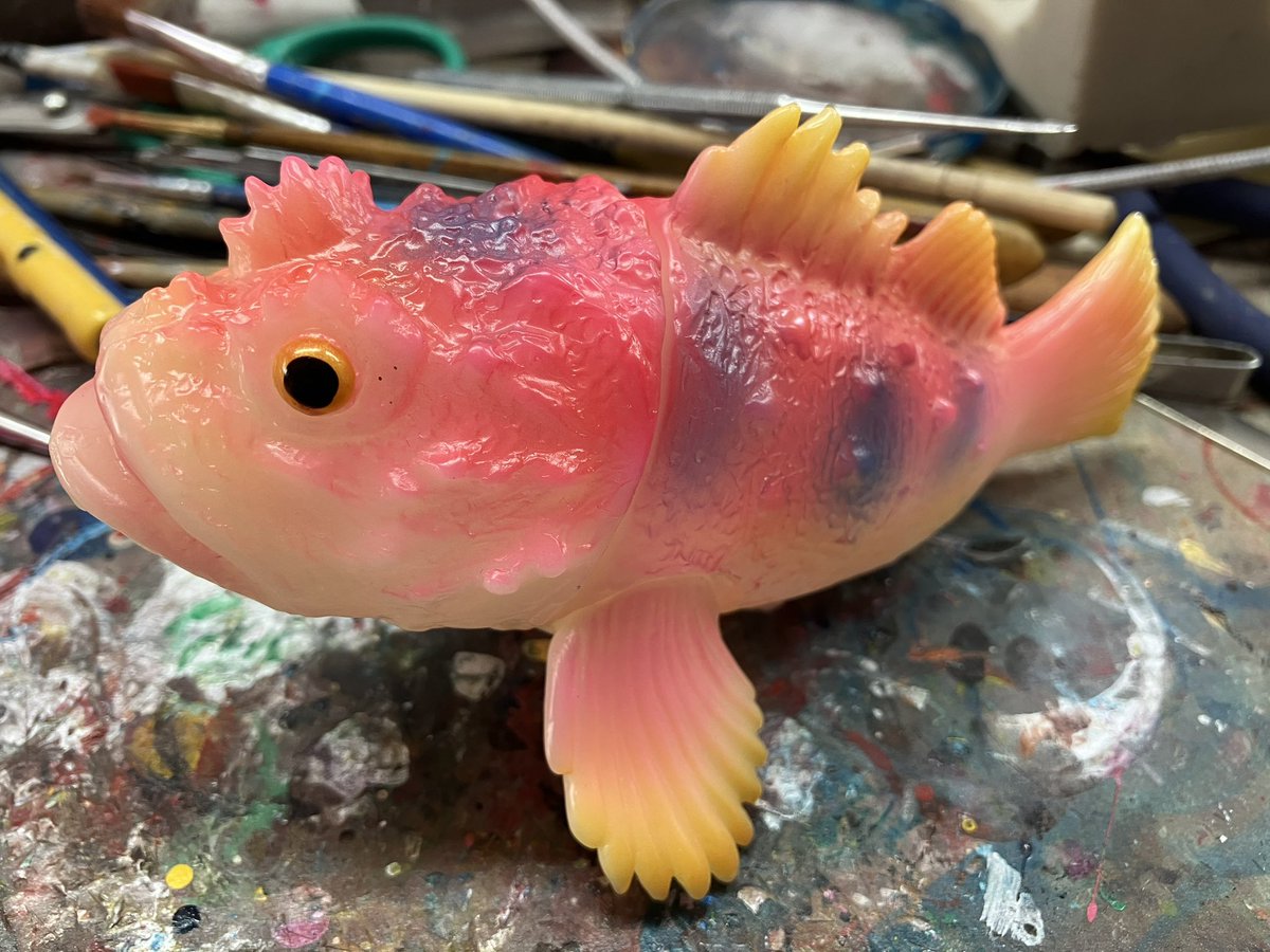 ヤモマーク ヤモマーク カサゴ ソフビ ソフビ カサゴ クリア成型 青