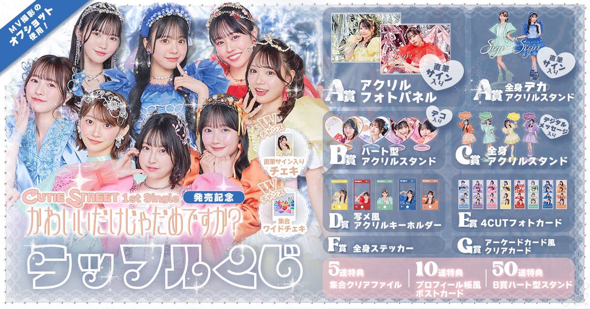 板倉可奈 アクリルパネル cutie きゅーすと street ラッフル