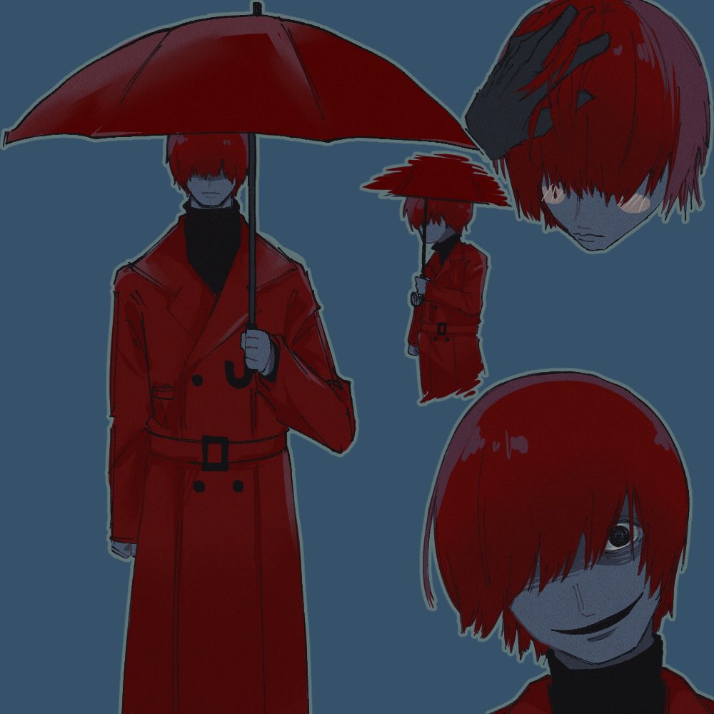 文字化化_art 赤い傘の男︎ ︎☂︎