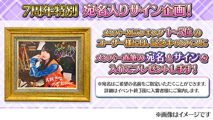 🎉7周年記念イベント②🎉 イベントのサイングッズ報酬には 🎁7周年記念