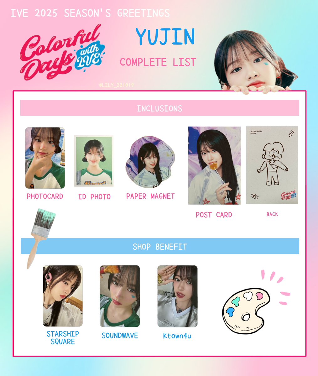 IVE 2025 SEASON'S GREETINGS】 🎨Colorful Days with IVE ✧₊⁎ 封入物