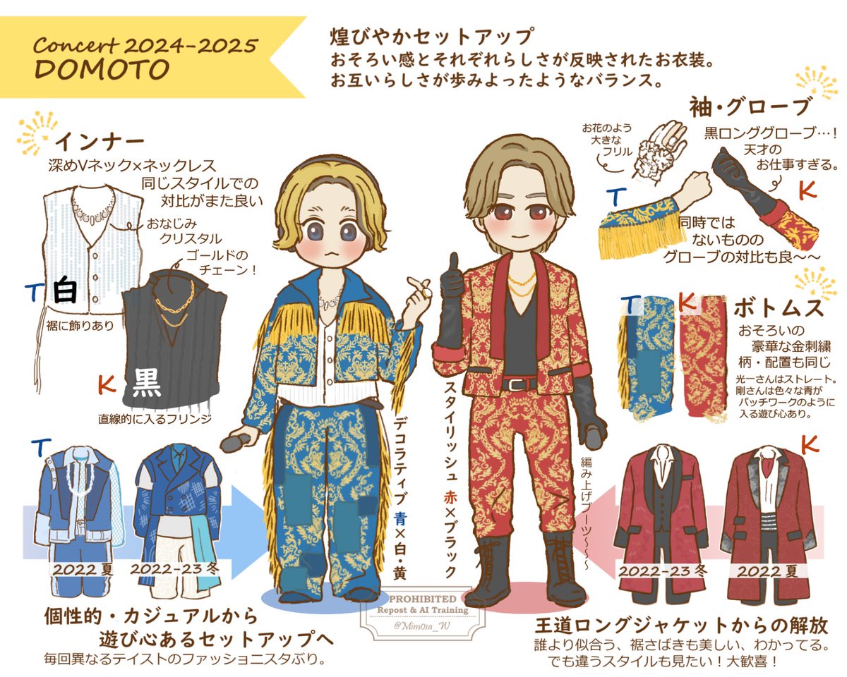 KinKi Kids Concert 2024-2025 DOMOTO メンカラお衣装