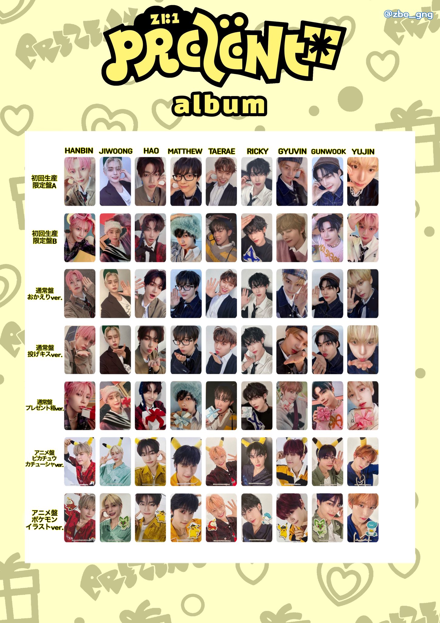 ZB1 ゴヌク じゃんけんトレカ ZB1 ゼベワン ゴヌク じゃんけん