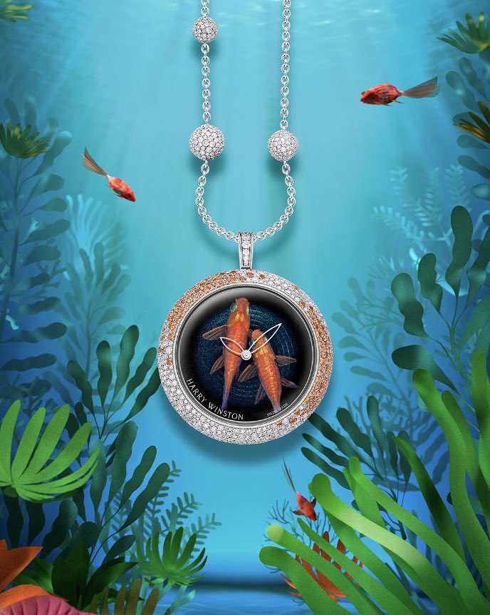 ハリー・ウィンストンとコラボした時計の金魚は、私が一点一点描きまし