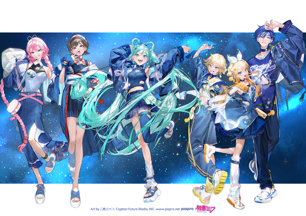 ビジュアル紹介、最後は二色こぺさん（@nishikikope）描き下ろしのミク