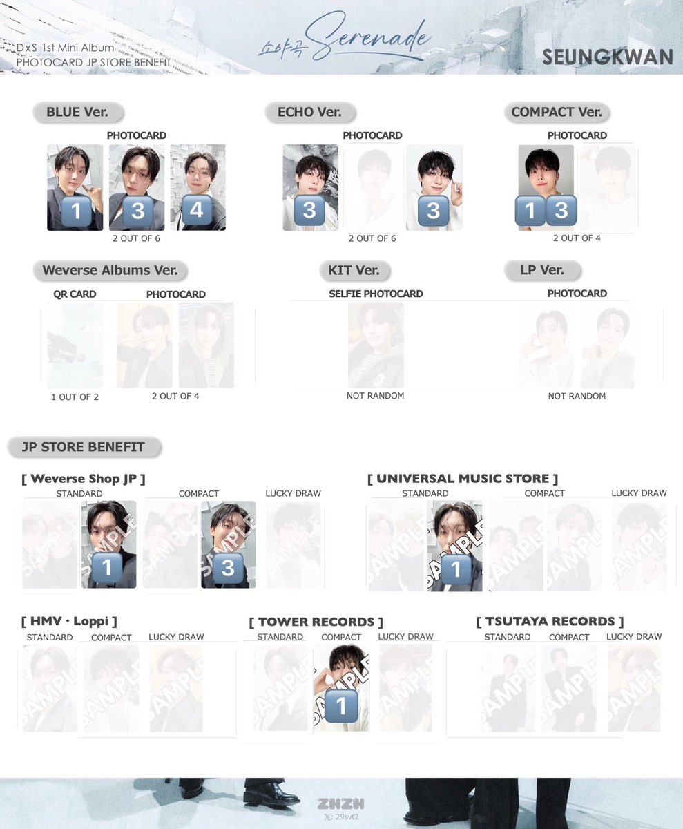 SEVENTEEN DxS Serenade トレカ Weverse ユニバ タワレコ HMV TSUTAYA