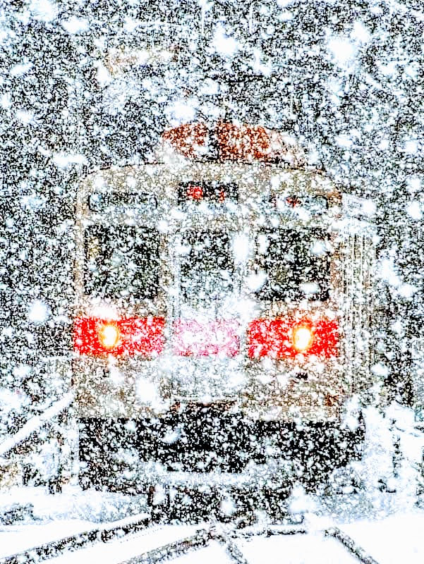 ▪️懐かしの鉄道写真 2020年もスゴい雪がありました。 梶が谷にて