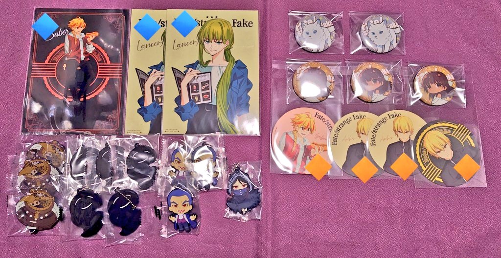 交換・譲渡】Fate/strange Fake JOYSOUNDコラボ ポストカード 缶バッジ