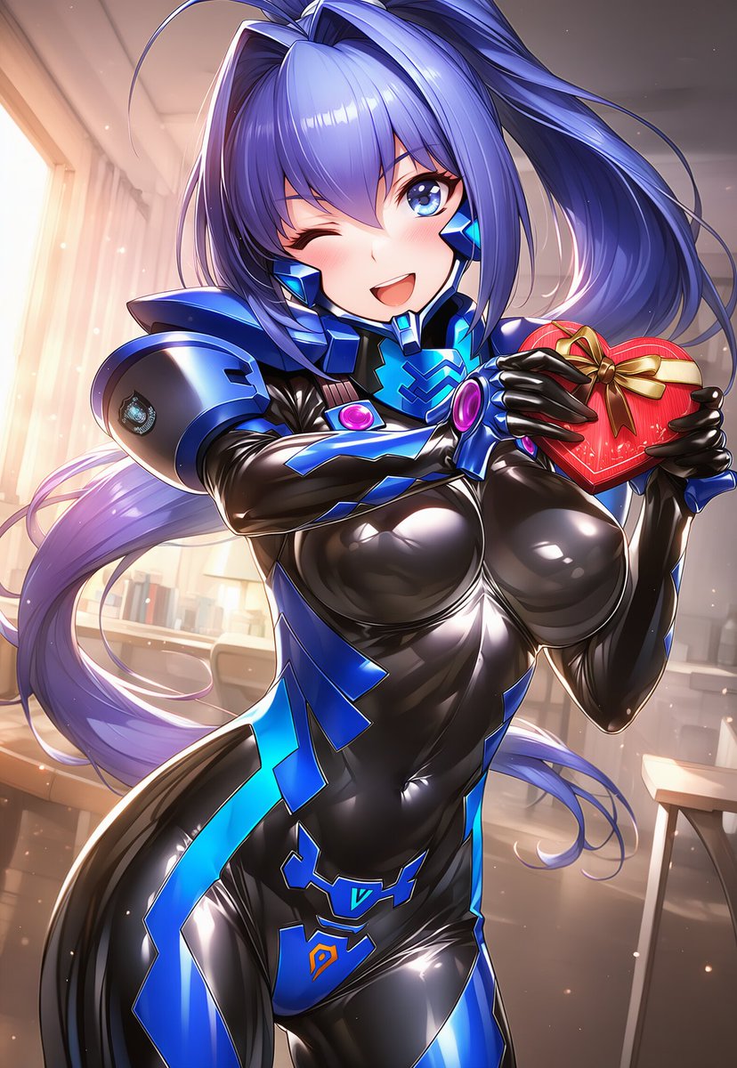 マブラヴ #AIイラスト マブラヴより速瀬水月をバレンタイン仕様で生成