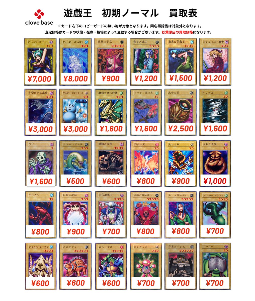🔯 遊戯王 初期ノーマル買取表 🔯】 ヴィシュワ・ランディー 7000