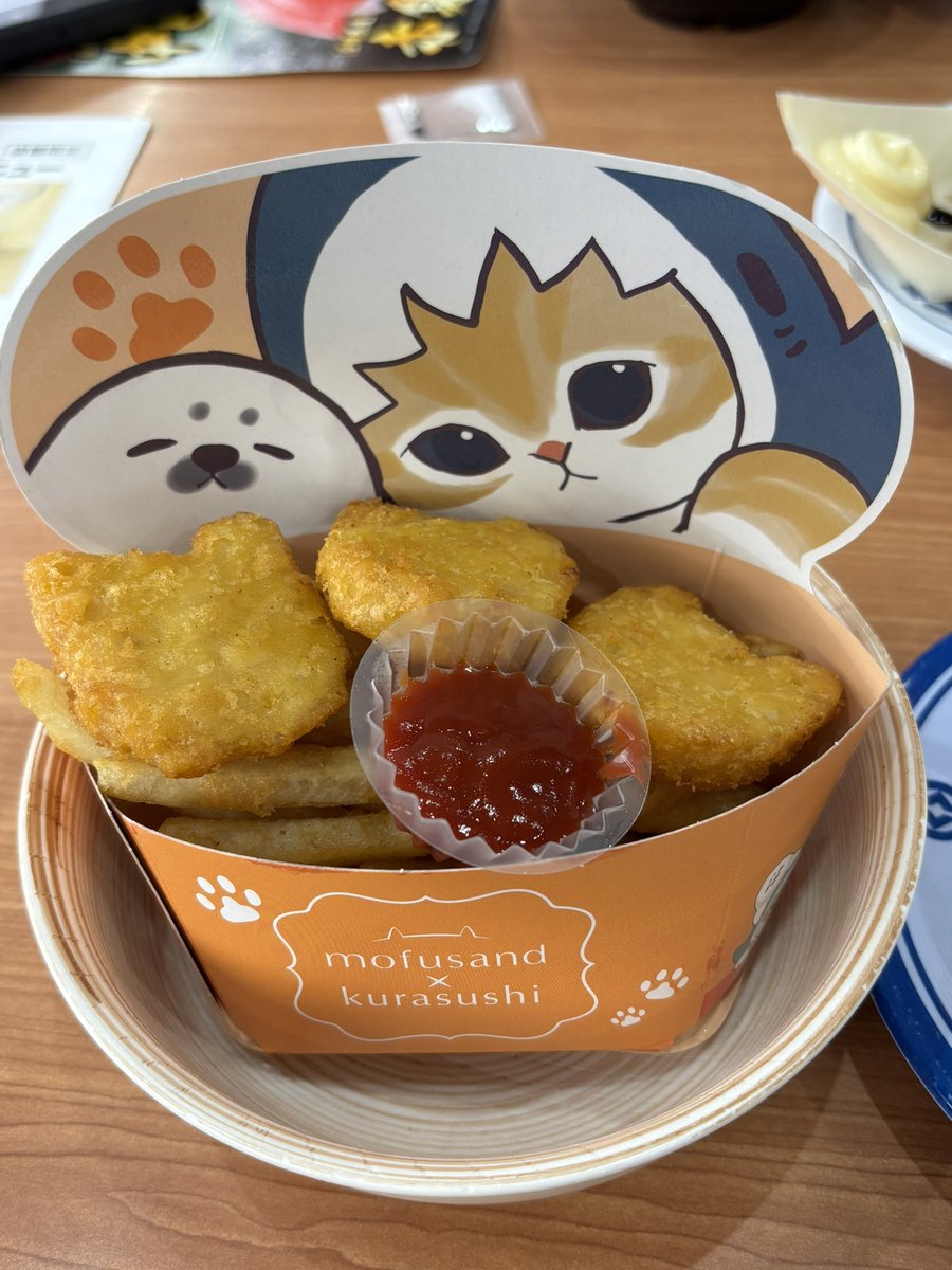くら寿司に行ったら、モフサンドコラボしてて思わず頼んでしまった(о